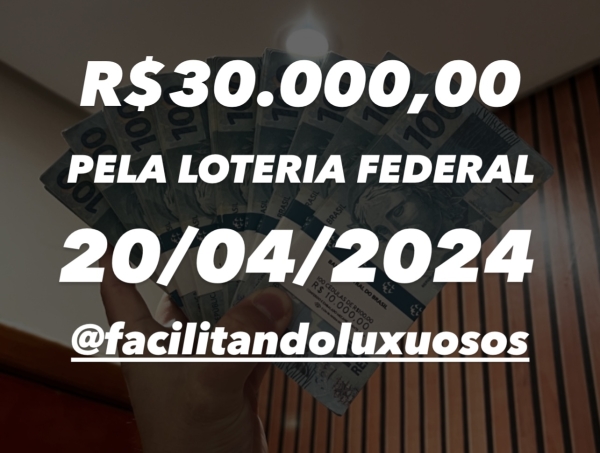 0,01 centavinhos = 30k NA SUA CONTA