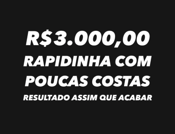 0,01 centavinhos = 3k NA SUA CONTA