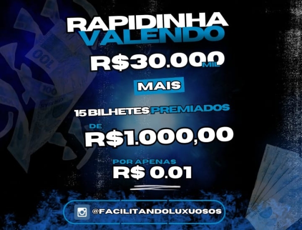 0,01 centavinhos = 30k NA SUA CONTA